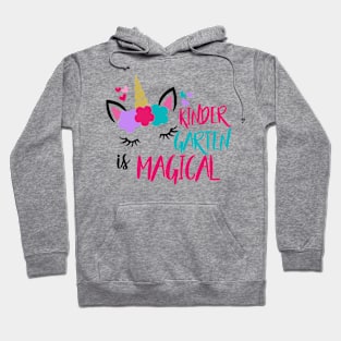 Kids Kindergarten Unicorn Back to School Girls Kindergarten Hoodie